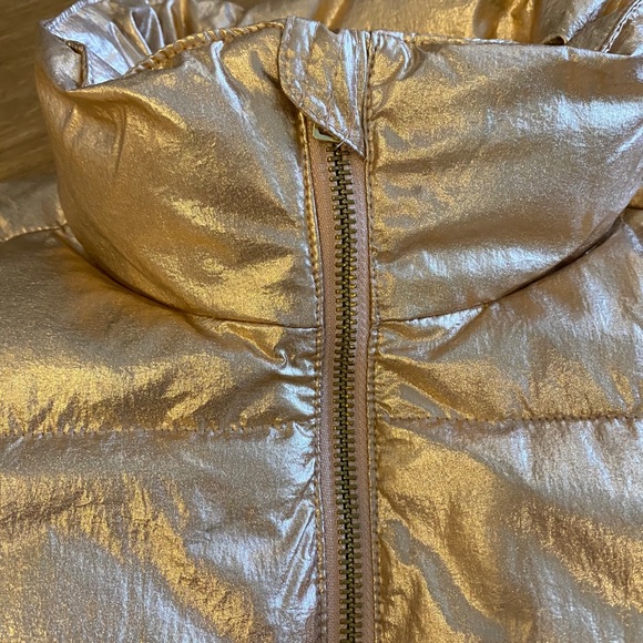 J. Crew rose gold puffer jacket XXS - Picture 4 of 5